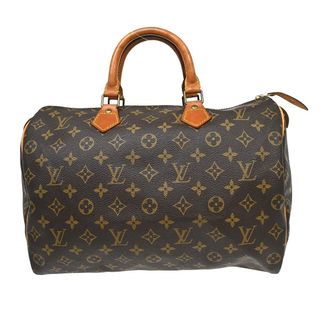 Louis Vuitton Speedy Handbag Monogram Canvas Brown Canvas Handbag (Pre-Owned)