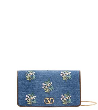 Valentino Garavani Denim VLogo Signature Mini Shoulder Bag
