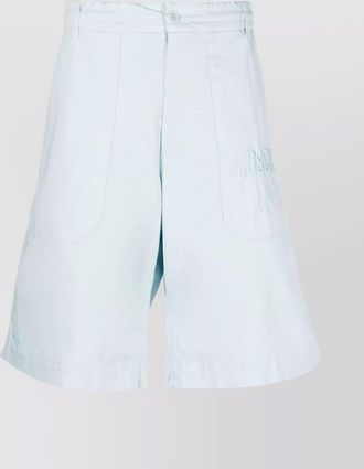 Moschino knee-length stretch-cotton shorts with belt loops and pockets