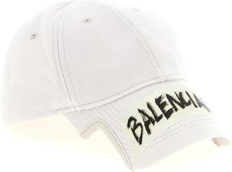 Balenciaga Masking Tape Logo Baseball Cap - White
