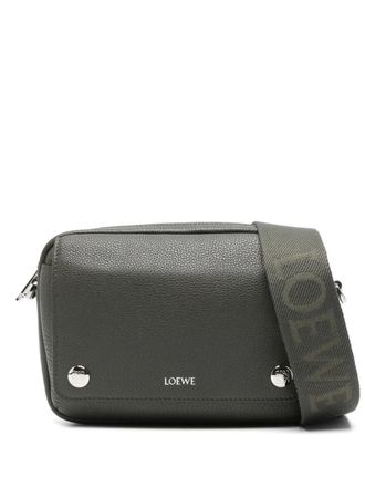 Loewe logo-detail messenger bag - men - Calf Leather - One Size - Green