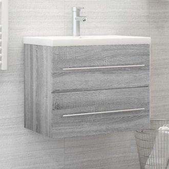 vidaXL Mobile Lavabo Grigio Sonoma 60x38,5x48 cm in Legno Multistrato vidaXL