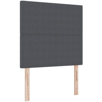 vidaXL Cabecero Con Cabecera Manual Gris Oscuro 80 Cm Tela De Rayas Vidaxl