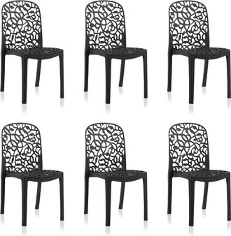 Shaf Shaf Flora Silla, Antracita Pack 6 Sillas