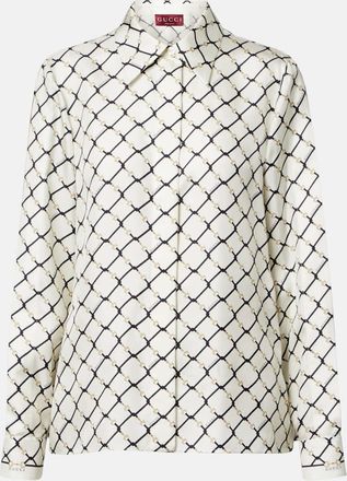 Gucci Gucci Horsebit silk twill shirt