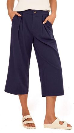 Threads 4 Thought Mikki Pleated Stretch Twill Crop Pants in Stargazer at Nordstrom, Size X-Large