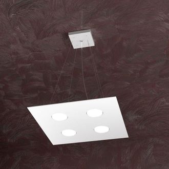 Top-Light Lampadario Moderno Area Metallo Bianco 4 Luci Gx53