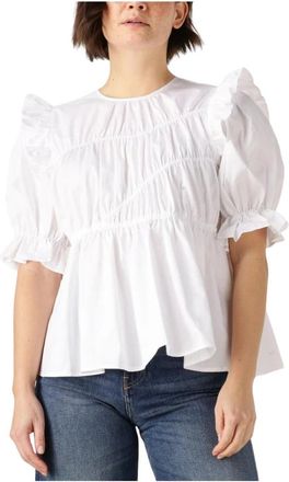 Ibana Overhemden, Dames, Wit, S, Katoen, Tullia Blouse