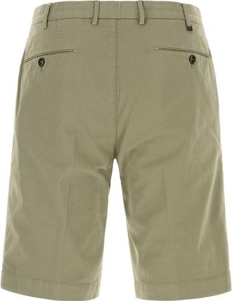 Pantaloni Torino Mens Stretch Cotton Bermuda Shorts Green Elastane Bermudas