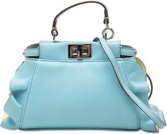 Fendi Pre-owned Fendi Micro Bicolor Nappa Waves Peekaboo Iconic Satchel Ladies JZDA8GWN1JM5R2LU