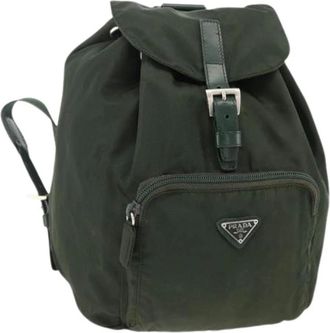 Prada Pre-owned Backpacks, female, Green, Size: ONE SIZE Pre-owned Vintage Backpack