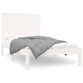 Berkfield Home Bed Frame White Solid Wood 90x200 cm