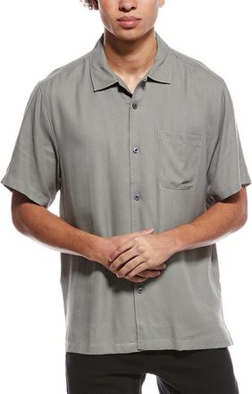 Tommy Bahama Hawaiian Herringbone Silk Shirt