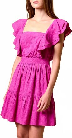 Cleobella Violeta Mini Dress In Fuchsia Red