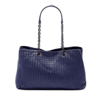Bottega Veneta Pre-owned Bottega Veneta Large Nappa Intrecciato Double Chain Tote Ladies TBA70QK1DKEDONES