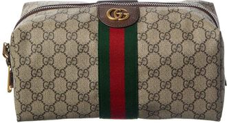 Gucci Ophidia Gg Supreme Canvas & Leather Toiletry Case