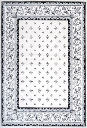 Jonathan Y Designs Acanthus French Border Area Rug in Cream/light Gray at Nordstrom, Size 4Ft 0In X 6Ft 0In