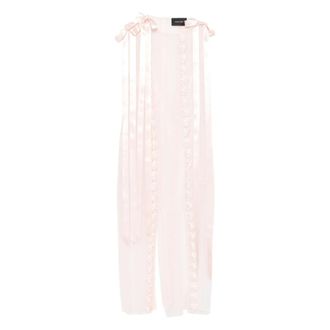 Simone Rocha Ribbon-trimmed Sleeveless Midi Dress