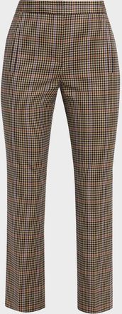 Veronica Beard Arte Slim Plaid Pants