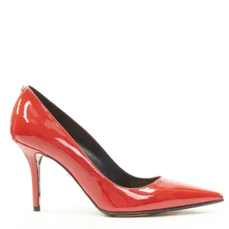 Versace Hibiscus Barocco gold sole patent pump