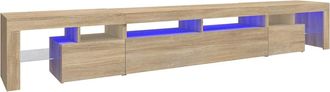 vidaXL Vidaxl - Mueble De Tv Con Luces Led Roble Sonoma 260x36,5x40 Cm