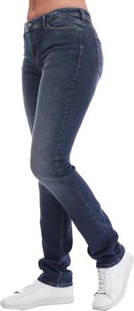 Emporio Armani Dames/Dames J85 Leather Patch Regular Jeans (Denim)