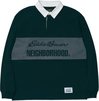 Neighborhood x Eddie Bauer Polo con logo - Blu