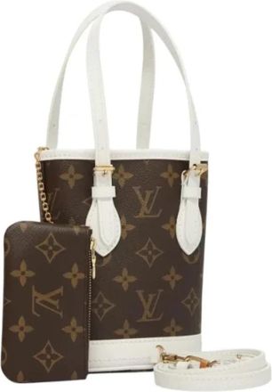 Louis Vuitton Tweedehands Canvas Louis Vuitton tassen - Dames - Vintage Shopper - Bruin - ONE Size - Vintage