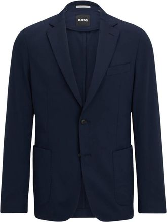 HUGO BOSS Stijlvolle Americana P-Hanry-J-WG-233 Blazer - Heren - Blazers - Blauw - L - Wol - Jassen