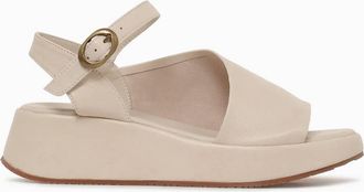 Chocolat Blu Womens Etta Sandals In White Sand Leather