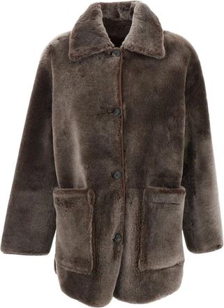 Arma Shearling Jacket - female - Arma - Faux Fur & Shearling Jackets - Brown - 2XS - Jackets