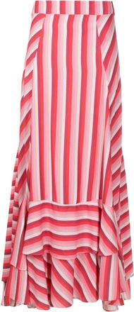 Amir Slama stripe-print maxi skirt - women - Viscose - PP - Pink