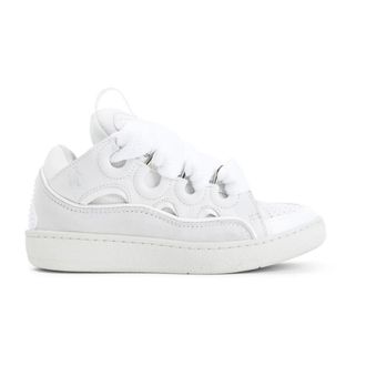 Lanvin Sneakers, male, White, Size: 3 US Curb Leather Sneakers