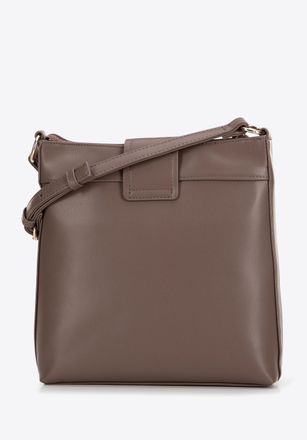 Wittchen Dames eco-leren crossbody tas met logo, beige