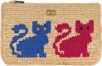 Valentino Garavani Natural Raffiachat Clutch