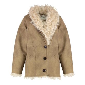 Isabel Marant Faux Fur & Shearling Jackets, female, Gray, Size: 2XS Clea Faux Fur Coat