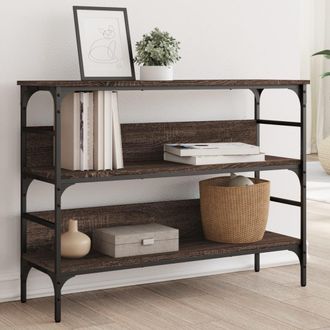 vidaXL Vidaxl - Mesa Consola Madera De Ingenier&iacute;a Marr&oacute;n Roble 100x32x75 Cm