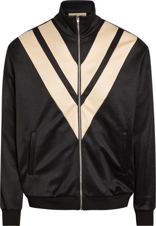 Valentino Garavani Panelled Jersey Track Jacket - Black And White - XL