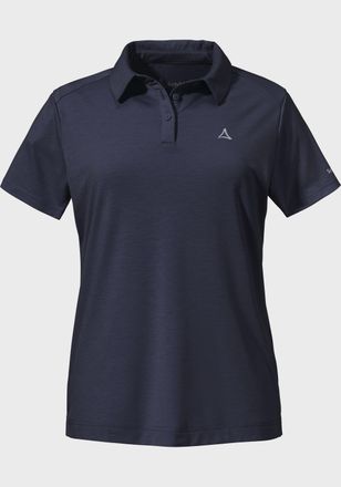 Sch&ouml;ffel Poloshirt SCH&Ouml;FFEL Polo Shirt Ramseck L, Damen, Gr. 34, blau (8820, blau), Oberstoff: 77% Polyester, 18% Lyocell, 5% Elasthan, V-Ausschnitt, Shirts Po