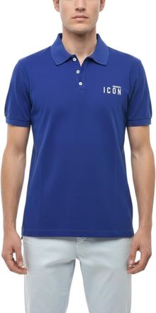 Dsquared2 Blue Shirt Collar Polo