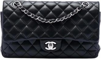 Chanel Pre-owned Classic Double Flap Schoudertas - Dames - Vintage Schoudertas - Zwart - ONE Size - Leer - Vintage
