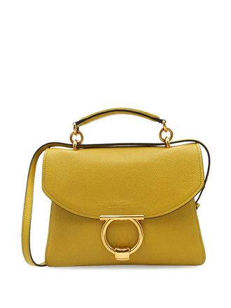 Ferragamo 2000-2025 Calfskin Gancini Margot Top Handle Bag satchel - Yellow
