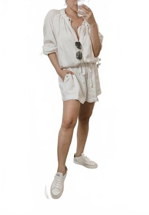 Mikoh Swimwear Giana Slouchy Short Romper In White