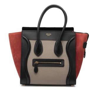 Celine Pre-owned Celine Micro Tricolor Leather Luggage Tote Ladies W-GA-2175