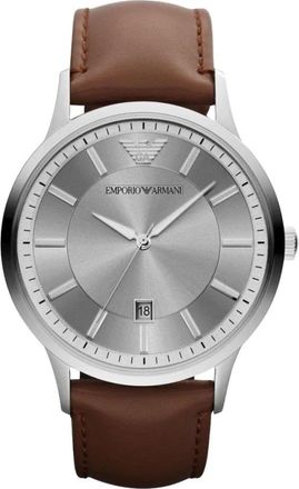 Emporio Armani Accessoires, Heren, Bruin, ONE Size, Leer, Ar 2463 Horloge