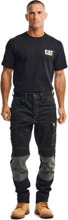 CAT Essential Knee Pocket Stretch Holster Mens Black Outdoor Trousers - Size 36 (Waist)