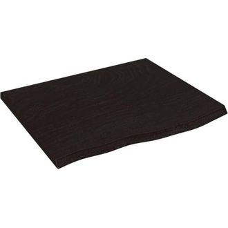 vidaXL Estante De Pared Madera Roble Tratada Marr&oacute;n Oscuro 60x50x2 Cm Vidaxl