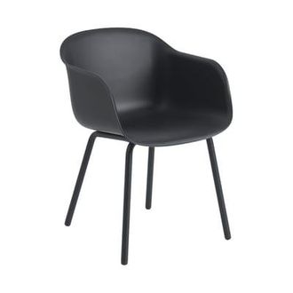 MUUTO Armchair Fiber - Black - Powder coated steel - Designer Iskos-Berlin
