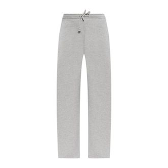 Victoria Beckham Jules Katoenen Jersey Joggingbroek - Dames - Sweatpants - Grijs - L - Katoen - Broeken