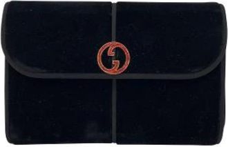 Gucci Pre-owned Clutches, female, Black, Size: ONE SIZE Pre-owned Velvet Clutch